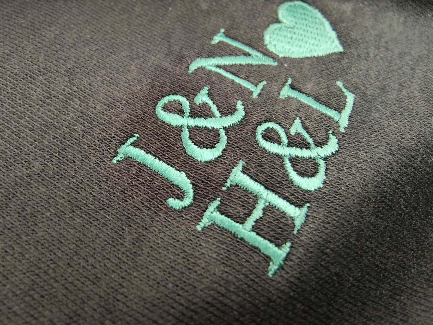 Personalised Embroidered Roman Numerals Hoodie With Kids Birthdays On Chest & Initials on Sleeve