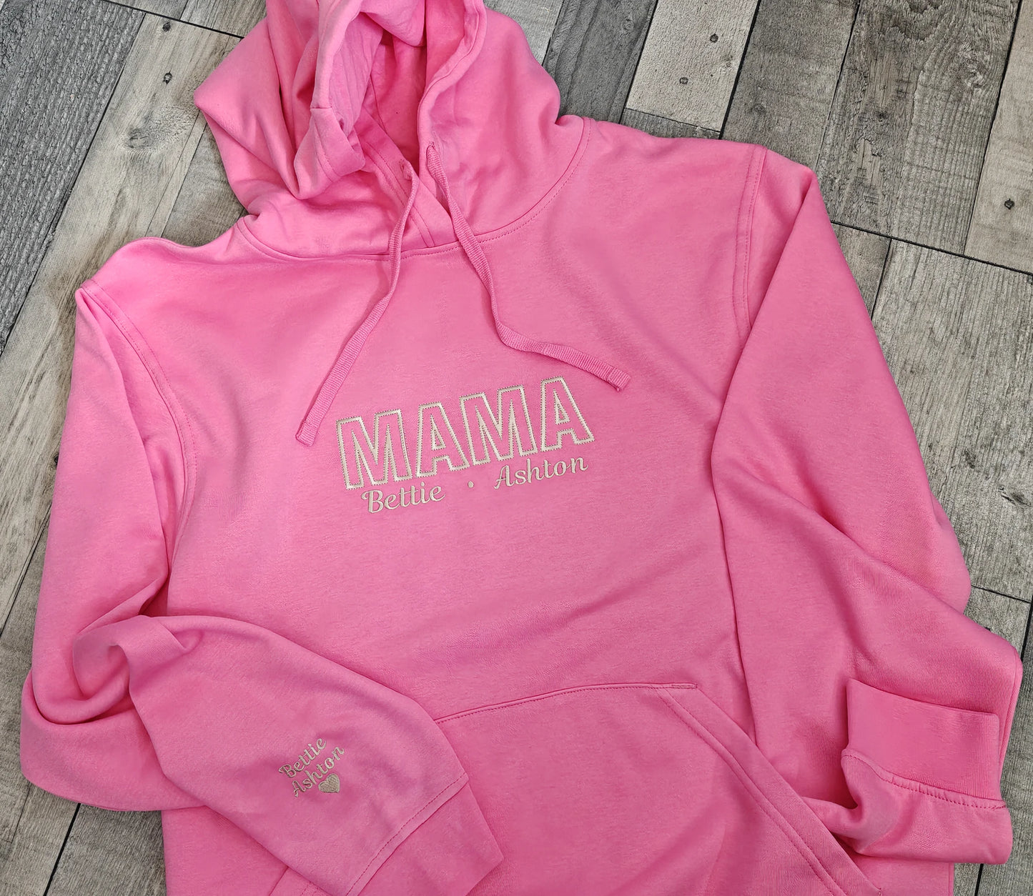 MAMA, MUM, MUMMY Super Soft Embroidered Unisex Hoodie With Children's Names