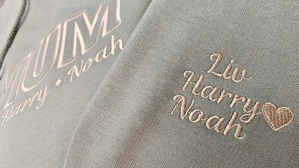 MAMA, MUM, MUMMY Super Soft Embroidered Unisex Hoodie With Children's Names
