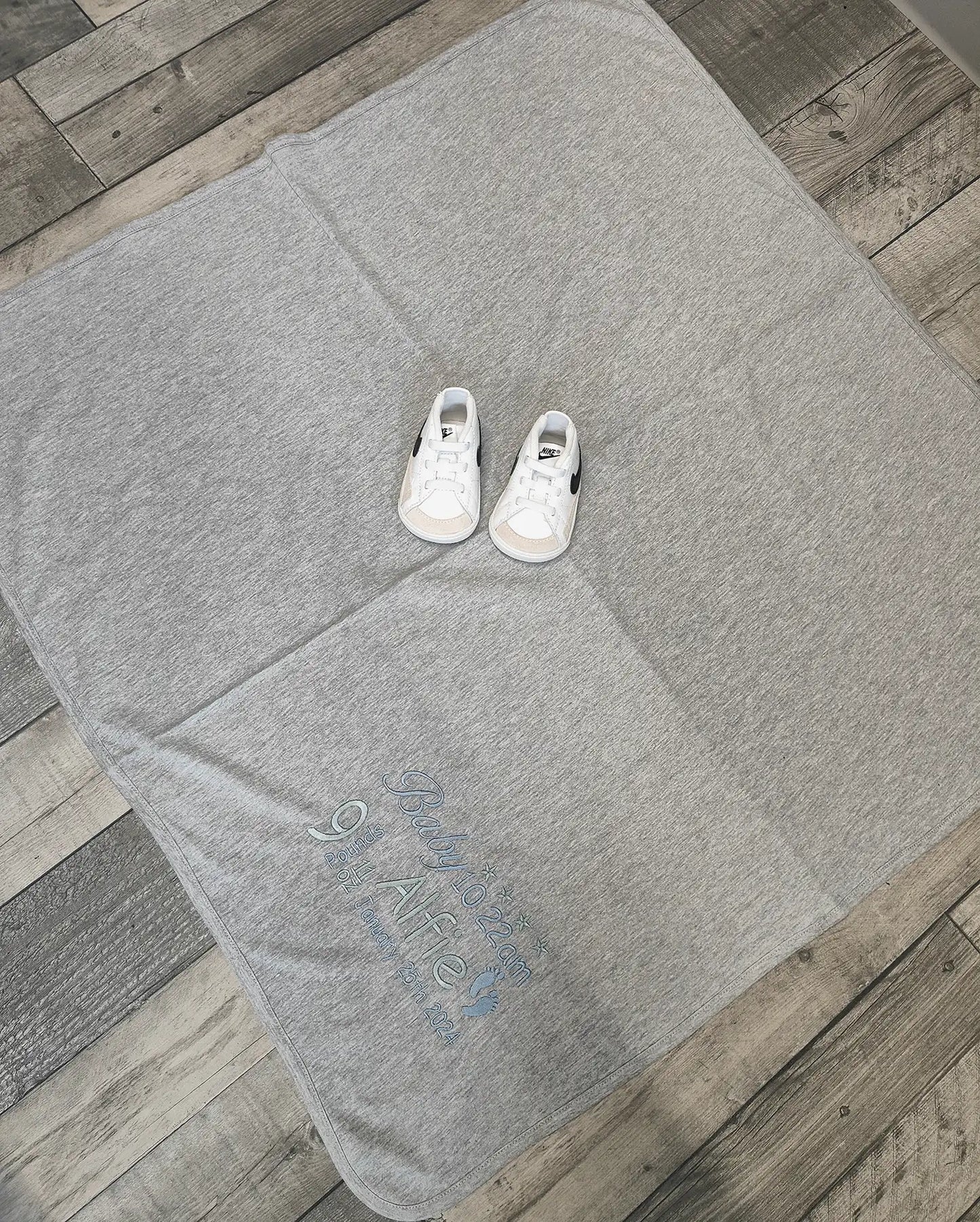 Personalised Embroidered Double Layer Baby Blanket