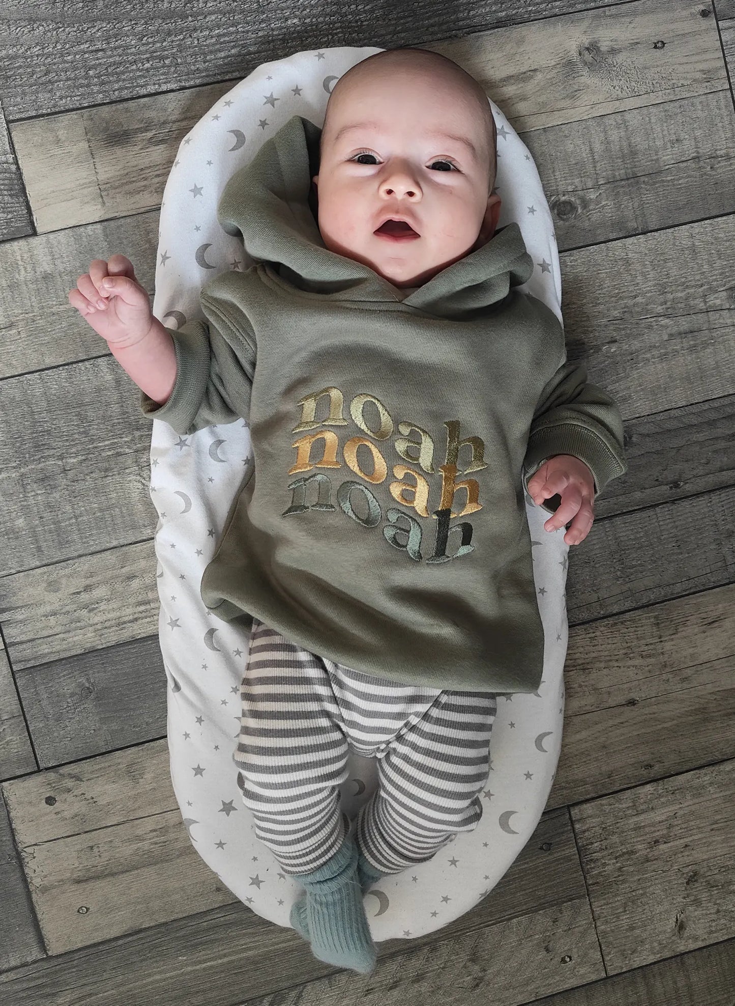 Personalised Embroidered Baby Essential Hoodie