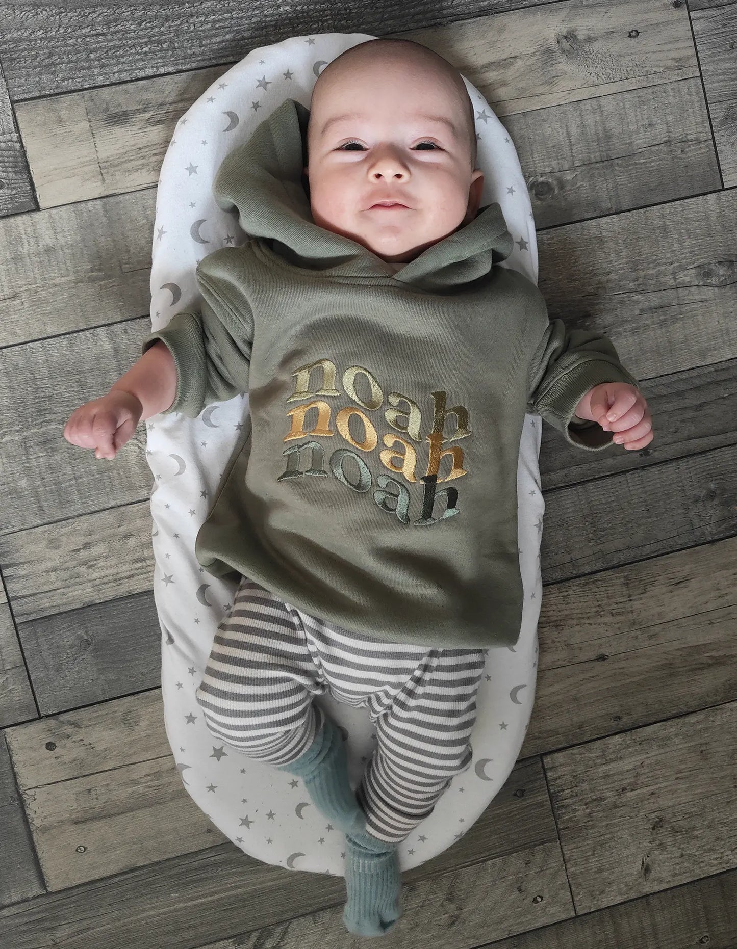 Personalised Embroidered Baby Essential Hoodie