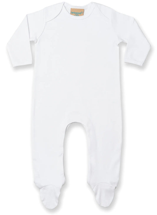 Personalised Contrast Long Sleeve Sleepsuit